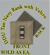 Navy W-04 Rank for DDU with Velcro 2x2