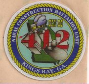 NCBU 412 KINGS BAY GA. COMMAND HARDHAT STICKERS, 