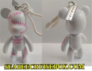 only TWO POPOBE 3" key chain, White Pattern 