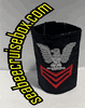 NAVY COLD WEATHER PARKA TAB DEVICE: SCARLET EMBROIDERED CHEVRONS E6 FIRST CLASS PETTY OFFICER