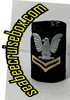 NAVY COLD WEATHER PARKA TAB DEVICE: GOLD EMBROIDERED CHEVRONS E5 SECOND CLASS PETTY OFFICER