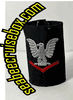 NAVY COLD WEATHER PARKA TAB DEVICE: SCARLET EMBROIDERED CHEVRONS E4 THIRD CLASS PETTY OFFICER