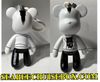 only one POPOBE 3" key chain, White shirt Black paints 17