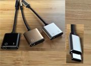 pe c male to 3.5 mm 2 in1 adapter charging cable