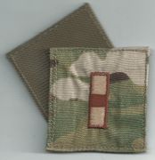 MultiCam USMC RANK Warrant Officer ( W01) Insignia w/ Hook Fastener black Thread