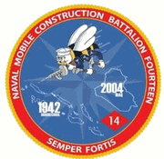 COMMAND HARDHAT STICKERS, Naval Mobile Construction Battalion 14