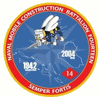 COMMAND HARDHAT STICKERS, Naval Mobile Construction Battalion 14