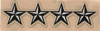 O-10 General (4 Silver Stars, known as the 4-Star) Hard Hat sticker