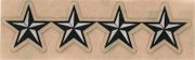 O-10 General (4 Silver Stars, known as the 4-Star) Hard Hat sticker