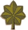 O-4 Major (Gold Leaf) Hard Hat sticker