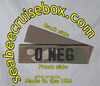 O NEG BLOOD TYPE IN BLACK ON MULTICAM TAPE With Velcro