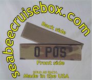 O POS BLOOD TYPE IN BLACK ON MULTICAM TAPE With Velcro