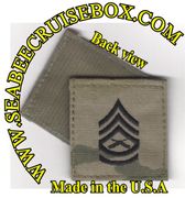 OCP USMC E-7 Gunnery Sergeant  w/ Hook Fastener black Thread