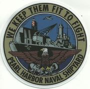 Pearl Harbor Naval Shipyard COMMAND HARDHAT STICKER