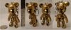 100+ POPOBE 3" key chain love and peace Black body and Gold logos bear 