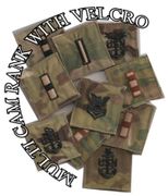  rank insignias for the MultiCam Uniforms, with hook fastener, note Velcro or equivalent