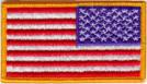 Reversed American Flag Patch (Red/White/Blue)