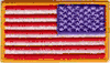 Reversed American Flag Patch (Red/White/Blue) with Hook/Loop