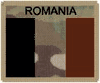 ROMANIA FLAGS  on MULTICAM BACKGROUND with velcro