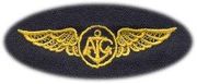 54 Aircrew Breast Device, on Olive green fabric