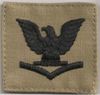 Cap Device 3rd Class Petty Officer E-4 Navy Embroidered Desert Tan 