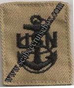 Cap Device Chief E-7 Navy Embroidered Desert Tan