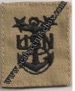 Cap Device Master Chief E-9 Navy Embroidered Desert Tan 