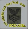 Cap Device Navy Embroidered Subdued OD Green 1st Class Petty Officer E-6