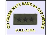 Cap Device Navy VIce Admiral Embroidered  OD Green