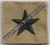 Cap Device Rear Admiral Lower 0-7 Navy Embroidered  Desert Tan