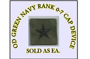 Cap Device Rear Admiral Lower Half's Navy  Embroidered - Subdued OD Green
