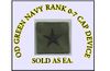 Cap Device Rear Admiral Lower Half's Navy  Embroidered - Subdued OD Green