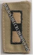 Cap Device WO3 Warrant Officer 3 Navy Embroidered  - Desert Tan