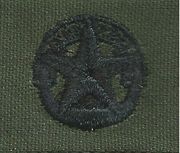 32 Command at Sea Breast Device, on Olive green fabric
