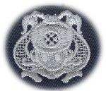 13: FIRST CLASS DIVER, Breast Device, Embroidered in GOLD Thread on TANl fabric