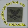 Navy Cap Device Embroidered  Subdued OD Green 2nd Class Petty Officer E-5