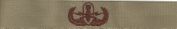 SENIOR EOD, Breast Device, Embroidered in GOLD Thread on TAN fabric