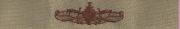 SURFACE WARFARE OFFICER, Breast Device, Embroidered in Gold Thread on TAN fabric