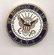 SBCB MY BROTHER Is In The Navy Small Hat Pin