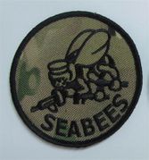 seabee circle left arm patch with velcro for multi-cam 