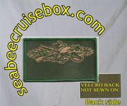 Seabee COMBAT Warfare Flight Suit Tag GREEN with Velcro
