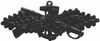 Seabee Combat Warfare Specialist SCWS Breast Insignia Subdued Black Metal