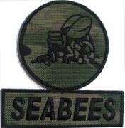 seabee left arm patch with velcro for multi-cam 