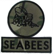 seabee right arm patch with velcro for multi-cam 