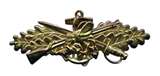 SEABEES COMBAT WARFARE large HAT PIN for Officers