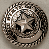 SILVER COLOR STATE OF TEXAS CONCHO