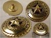 STATE OF TEXAS GOLD Color Concho with ROPE EDGE Screw 1. 1/4"