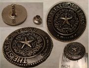 STATE OF TEXAS GOLD Color Concho with ROPE EDGE Rivet 3/4"