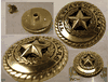 STATE OF TEXAS GOLD Color Concho with ROPE EDGE Screw 1."