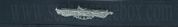 SUBMARINE COMBAT PATROL, Breast Device, Embroidered in Sliver Thread on BLUE coverall fabric